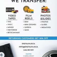 Digital+ | VHS & 8mm Film to DVD Transfers Toronto | 27 Norton Crescent, Georgetown, ON L7G 1M9, Canada