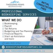 Thousand Peaks Bookkeeping | 4823 Purcell Ave, Edgewater, BC V0A 1E0, Canada