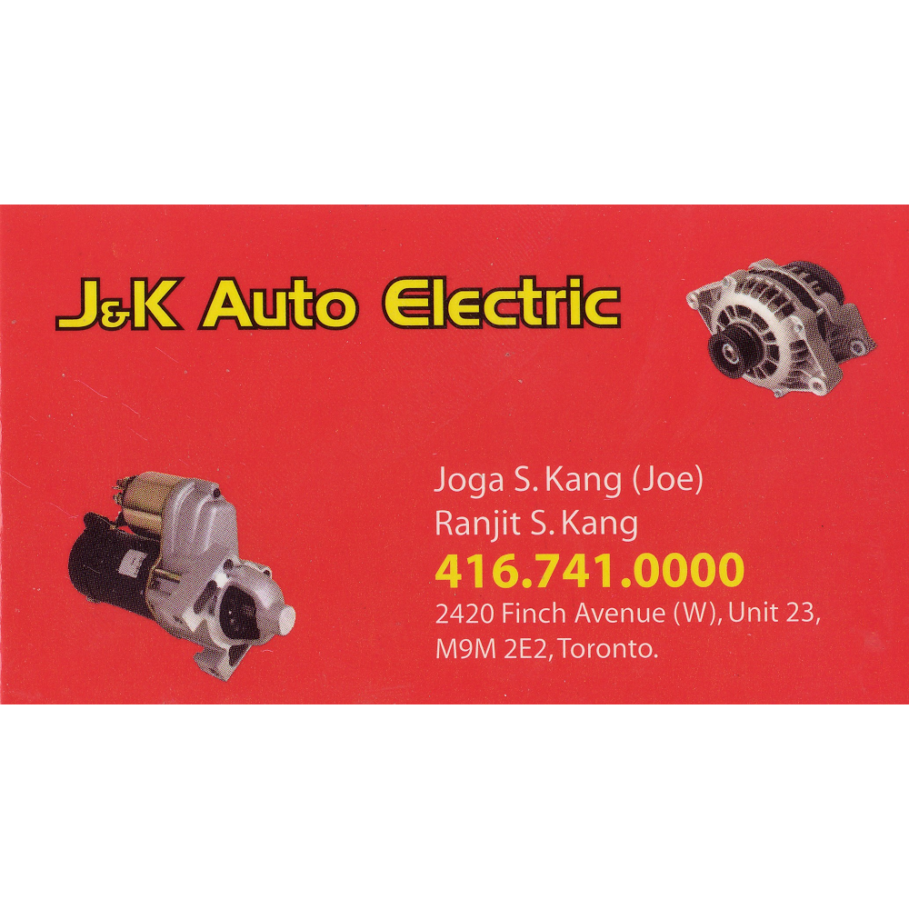 JK Auto Electric | 2420 Finch Ave W Unit 23, North York, ON M9M 2E2, Canada | Phone: (416) 741-0000