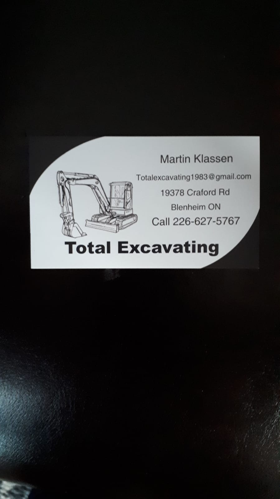 Total excavating | 19378 Craford Rd, Blenheim, ON N0P 1A0, Canada | Phone: (226) 627-5767