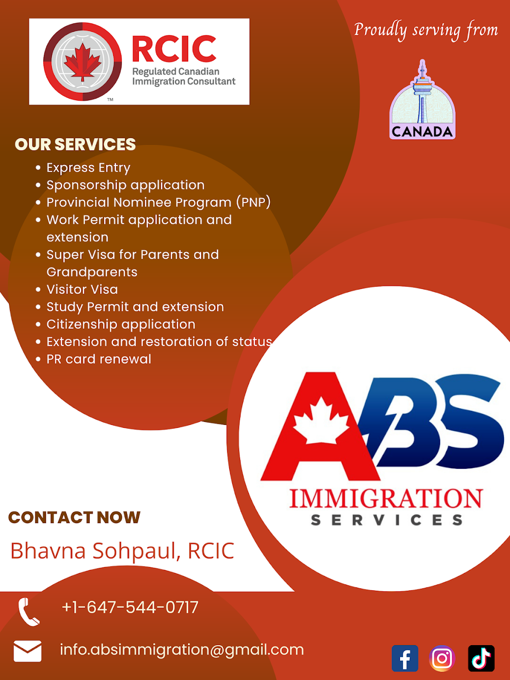 ABS Immigration Services | 1A Conestoga Dr Suite # 200, Brampton, ON L6Z 4N5, Canada | Phone: (647) 544-0717