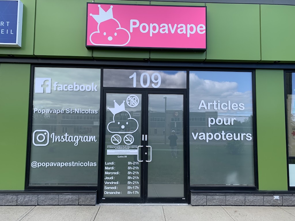 Popavape à Saint-Nicolas | 989 Rte des Rivières, Saint-Nicolas, QC G7A 0P6, Canada | Phone: (418) 831-8601