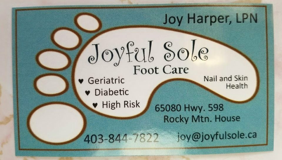 Joyful Sole Foot Care | 65080 Hwy 598 Site 19 Comp 14 RR1, Rocky Mountain House, AB T4T 2A1, Canada | Phone: (403) 844-7822