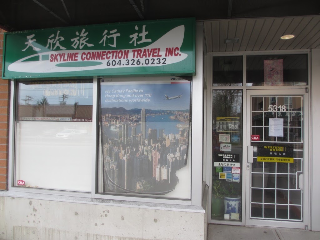 Skyline Connection Travel Inc | 5318 Victoria Drive, Vancouver, BC V5P 3V7, Canada | Phone: (604) 326-0232