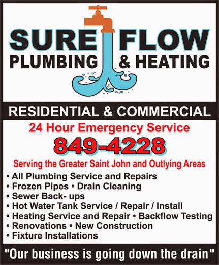 Sure Flow Plumbing & Heating Ltd. | 26 McAlpine Dr, Quispamsis, NB E2G 1H7, Canada | Phone: (506) 849-4228
