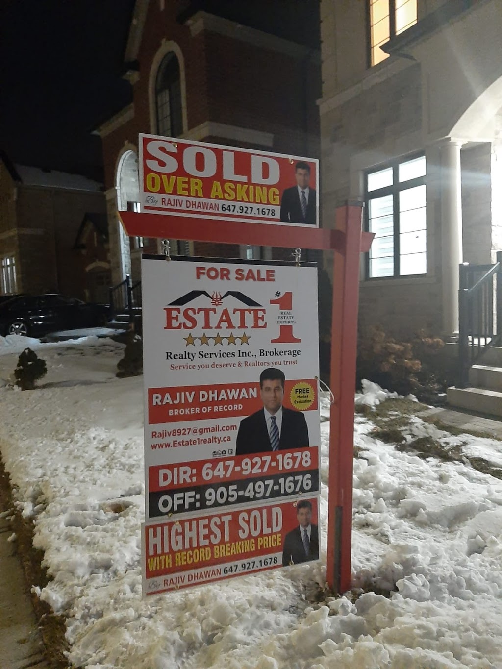 RAJIV DHAWAN, Estate #1 Realty services inc., Brokerage | Adamsville Rd, Brampton, ON L6X 0Z8, Canada | Phone: (647) 927-1678