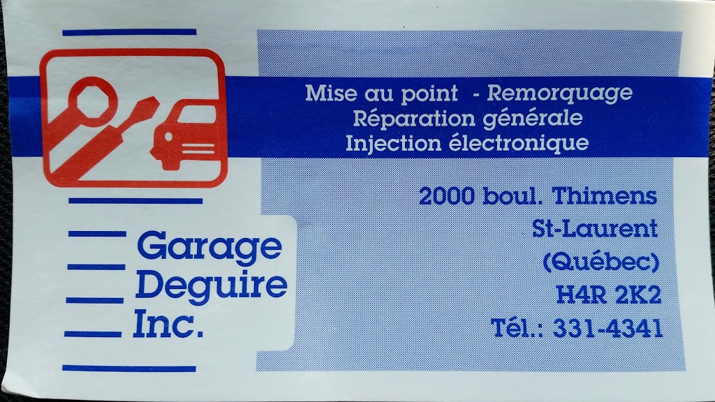 Garage Deguire | 2000 Boulevard Thimens, Saint-Laurent, QC H4R 2K2, Canada | Phone: (514) 331-4341