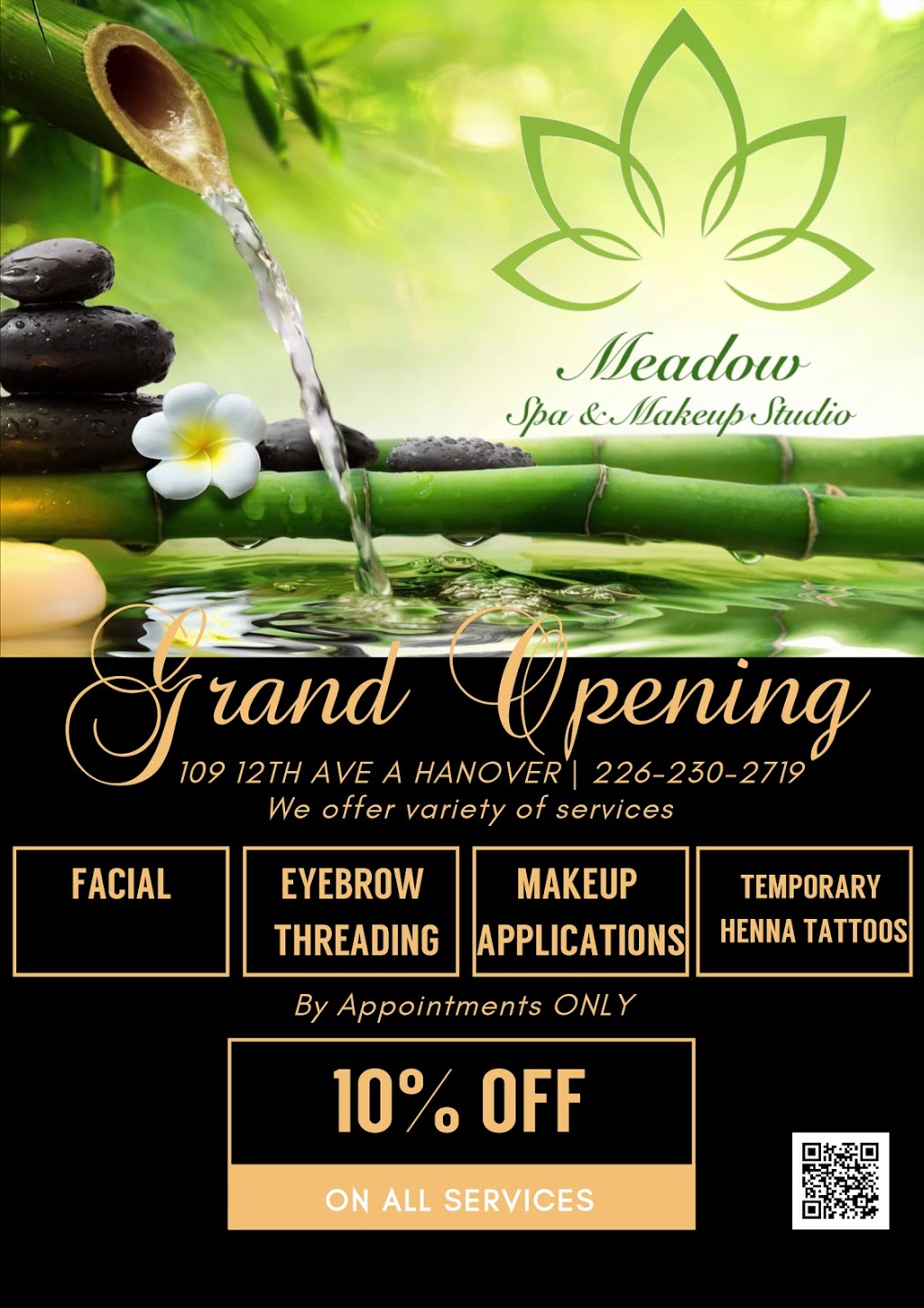 Meadow Spa & Makeup Studio | 109 12th Ave A, Hanover, ON N4N 3T9, Canada | Phone: (226) 230-2719