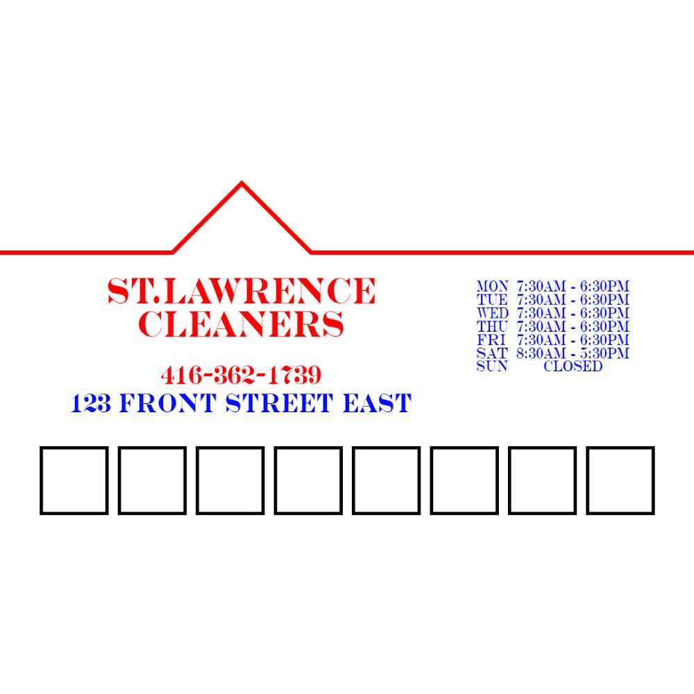 St Lawrence Cleaners | 123 Front St E, Toronto, ON M5A 1E3, Canada | Phone: (416) 362-1739