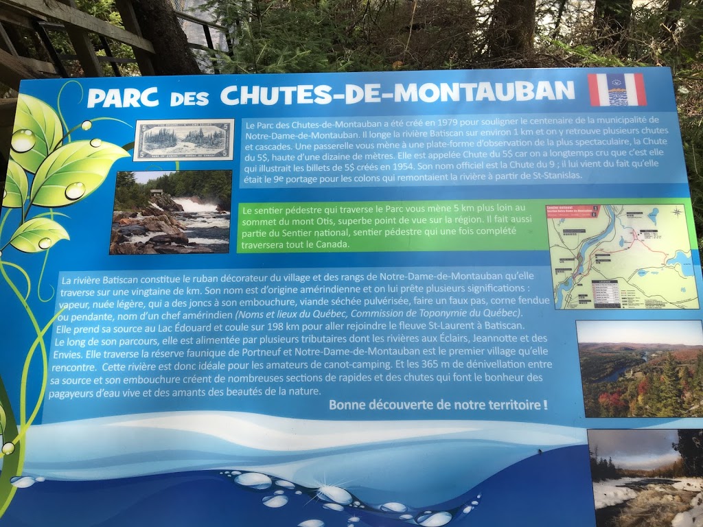 Parc des Chutes de Montauban | 100-190 Route du Moulin, Notre-Dame-de-Montauban, QC G0X 1W0, Canada | Phone: (418) 336-2640