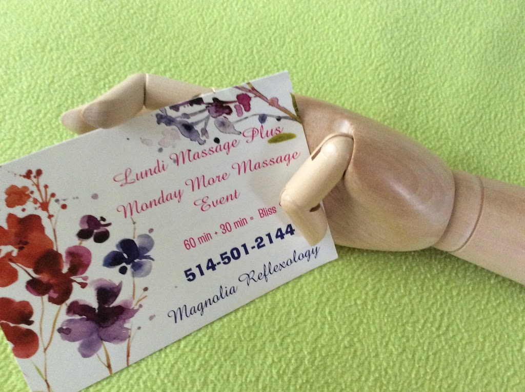 Magnolia Reflexology & Massage | 12 Avenue Tampico, Pointe-Claire, QC H9S 4Z5, Canada | Phone: (514) 501-2144