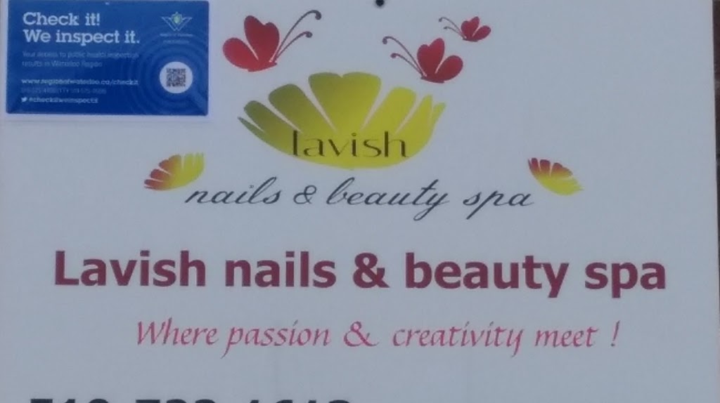 Lavish nails and beauty Spa | 387 Woolwich St, Waterloo, ON N2K 0E5, Canada | Phone: (519) 722-1613