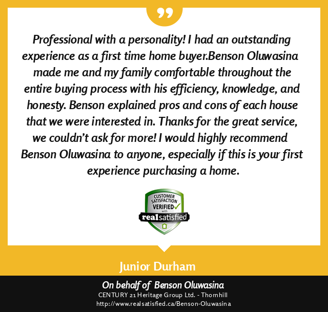 Benson Oluwasina: Dream Maker Realty INC | 16 McAdam Ave, North York, ON M6A 1S5, Canada | Phone: (647) 836-8322