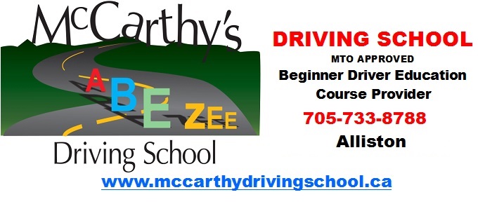 McCarthys ABEzee Driving School | 169 Victoria St W Unit C, Alliston, ON L9R 1H8, Canada | Phone: (705) 733-8788