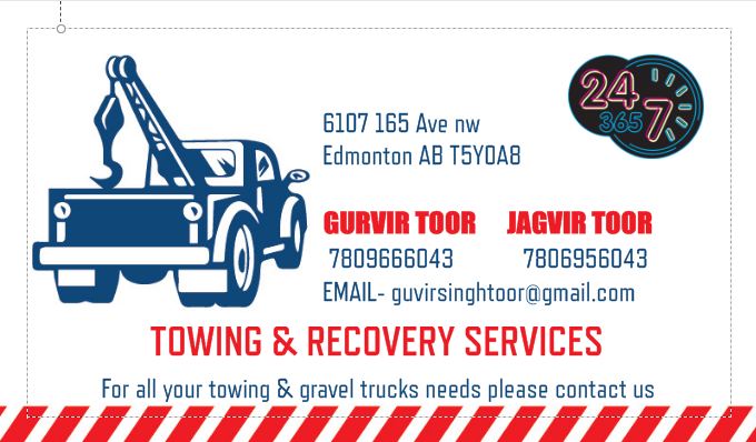 Toor5 towing & trucking | 6107 165 Ave NW, Edmonton, AB T5Y 0A8, Canada | Phone: (780) 966-6043