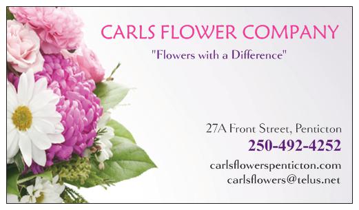 Carls Flowers Summerland | 9905 Main St, Summerland, BC V0H 1Z3, Canada | Phone: (778) 516-7890