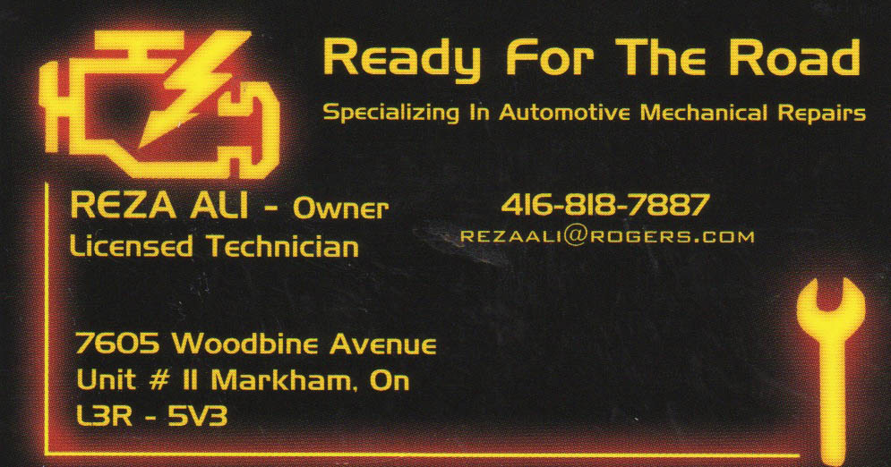 Ready For The Road Ltd. | 7605 Woodbine Ave, Markham, ON L3R 5V3, Canada | Phone: (416) 818-7887