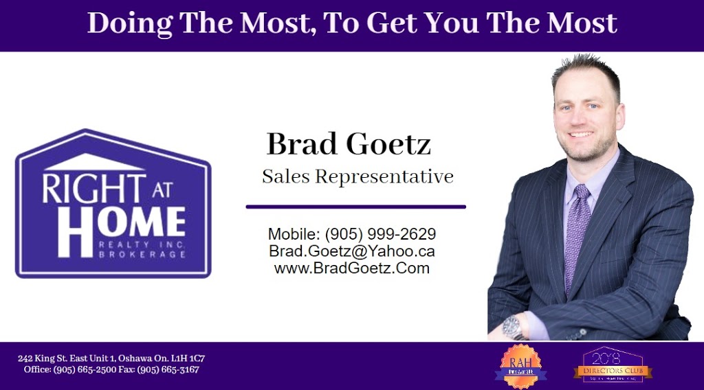 Brad Goetz, Whitby Realtor | 46 Bremner St, Whitby, ON L1R 0P8, Canada | Phone: (905) 999-2629