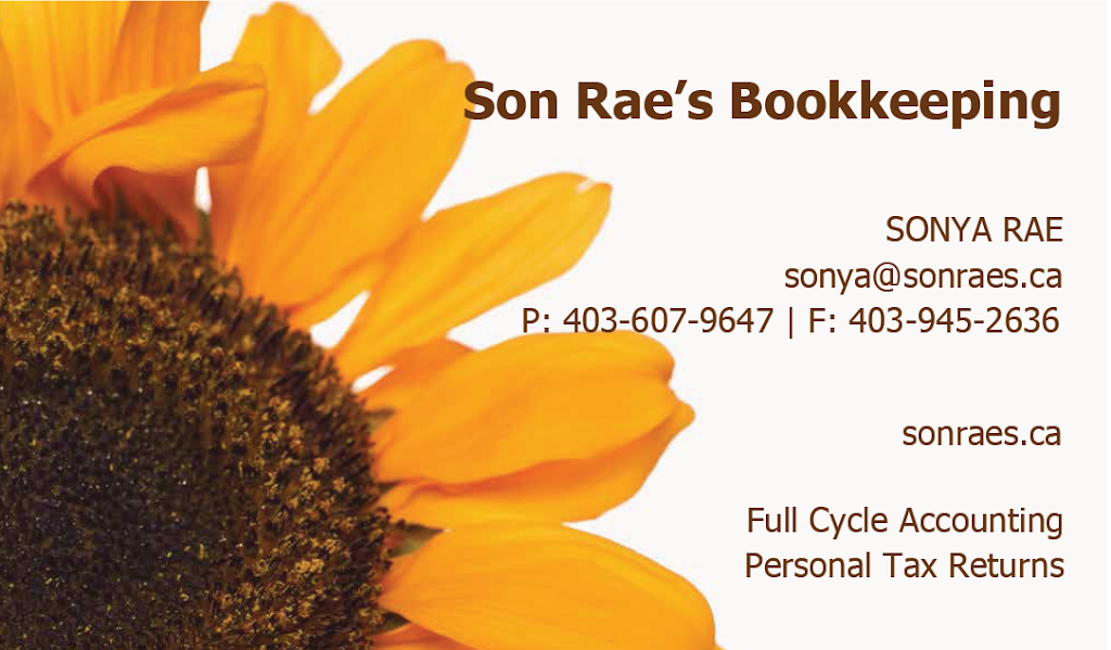 Son Raes Bookkeeping | Luxstone Crescent SW, Airdrie, AB T4B 2W7, Canada | Phone: (403) 607-9647