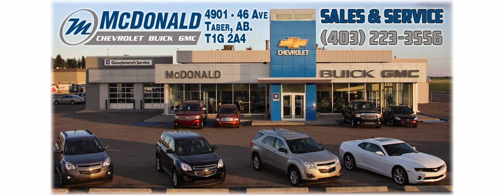 McDonald Chevrolet Buick GMC | 4901 46 Ave, Taber, AB T1G 2A4, Canada | Phone: (403) 223-3556