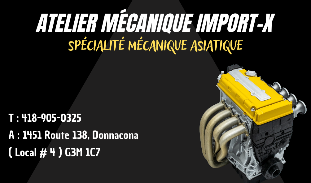 Atelier mécanique Import-X | 1451 QC-138 #4, Donnacona, QC G3M 1C7, Canada | Phone: (418) 905-0325