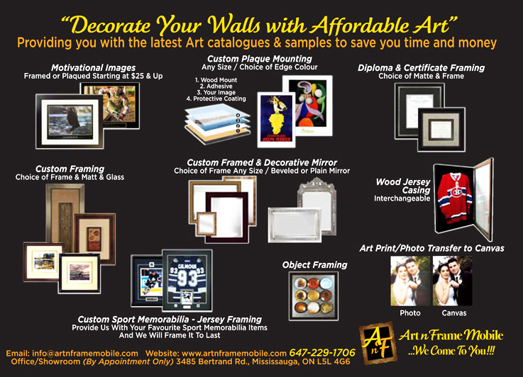 Art n Frame Mobile | 1250 Eglinton Ave W, Mississauga, ON L5V 2B3, Canada | Phone: (647) 229-1706