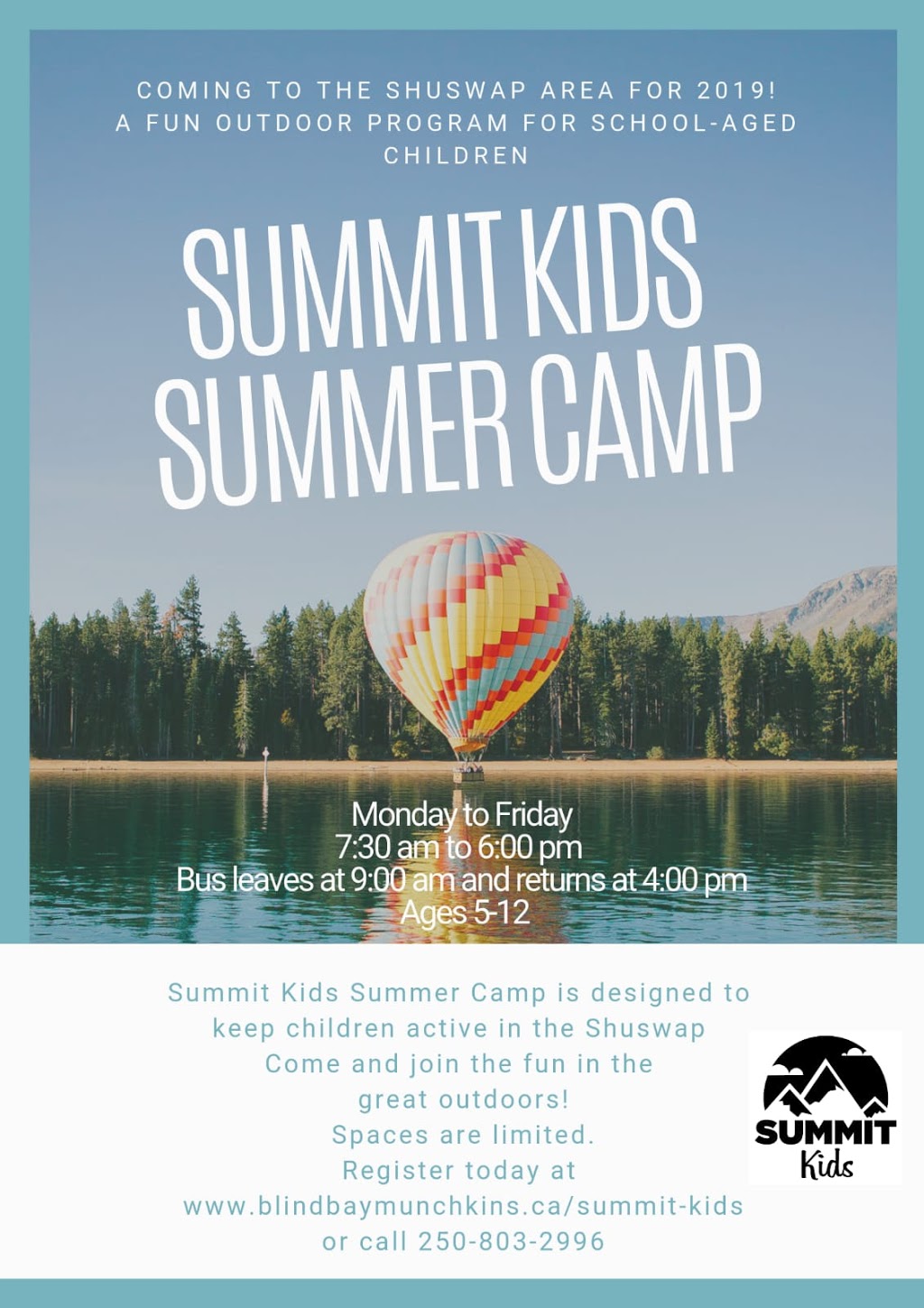 Summit Kids Childcare | 1801 30 St NE, Salmon Arm, BC V1E 2Z5, Canada | Phone: (250) 803-2996