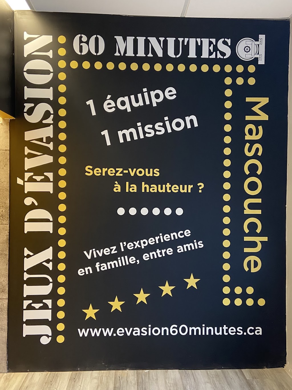 60 minutes jeux d’évasion | 760 Mnt Masson, Mascouche, QC J7K 3B6, Canada | Phone: (450) 325-1771