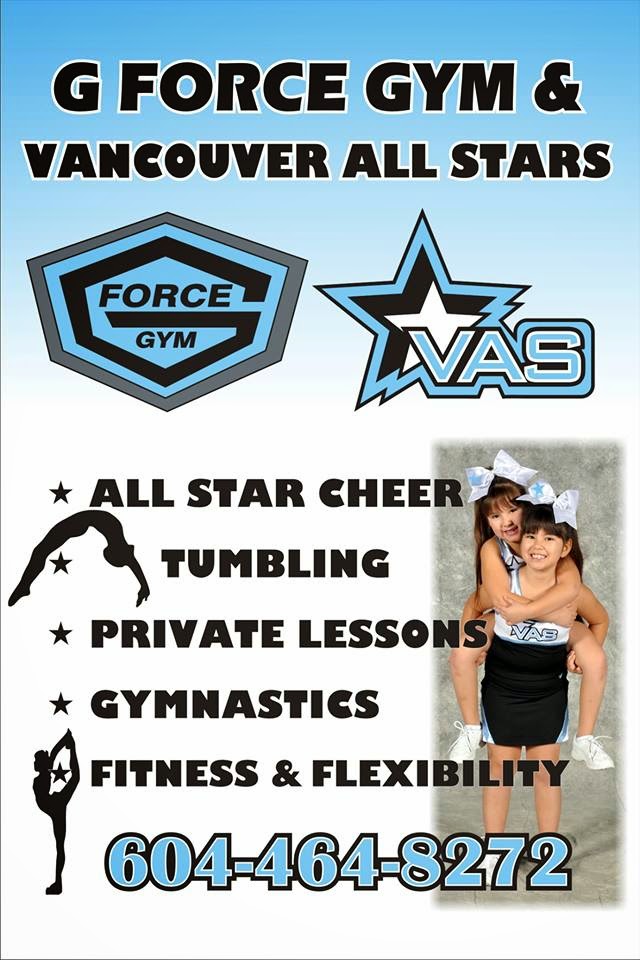 G Force Gym & Vancouver All Star Cheer | 550 Sherling Avenue #2110, Port Coquitlam, BC V3B 0J6, Canada | Phone: (604) 945-9952