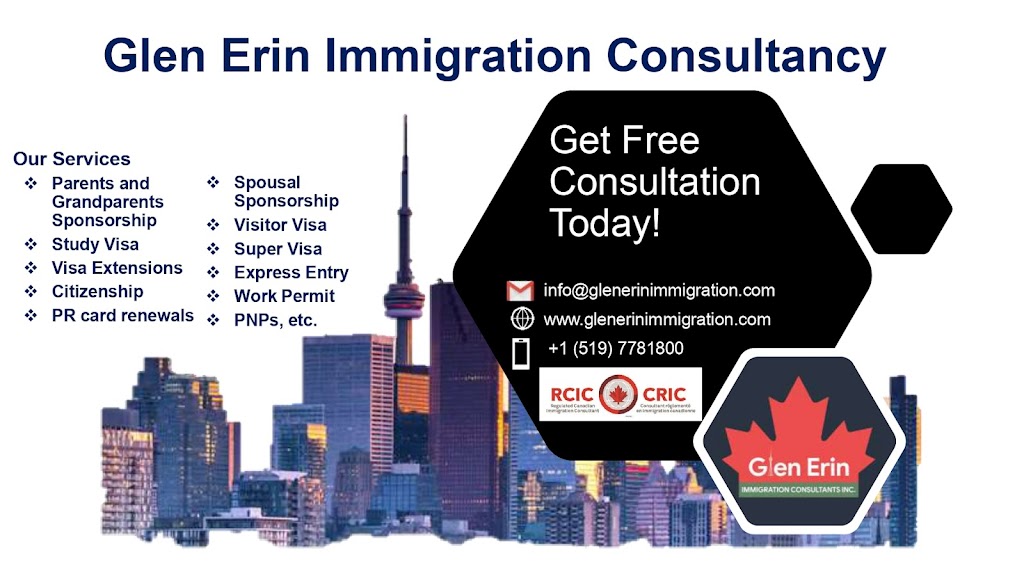 Glen Erin Immigration Consultancy | 247 Linden Dr, Cambridge, ON N3H 4Y1, Canada | Phone: (519) 778-1800