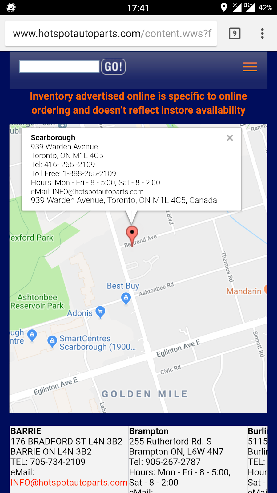 Hot Spot Auto Parts | 939 Warden Ave, Scarborough, ON M1L 4C5, Canada | Phone: (416) 265-2109