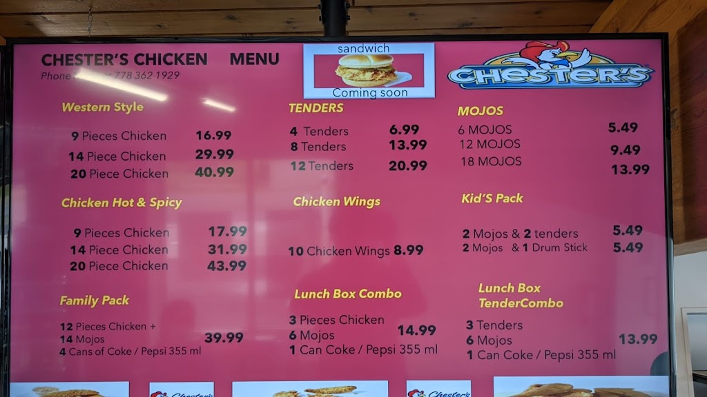 Chester’s Chicken | 4373 Conner Rd, Barrière, BC V0E 1E0, Canada | Phone: (778) 362-1929