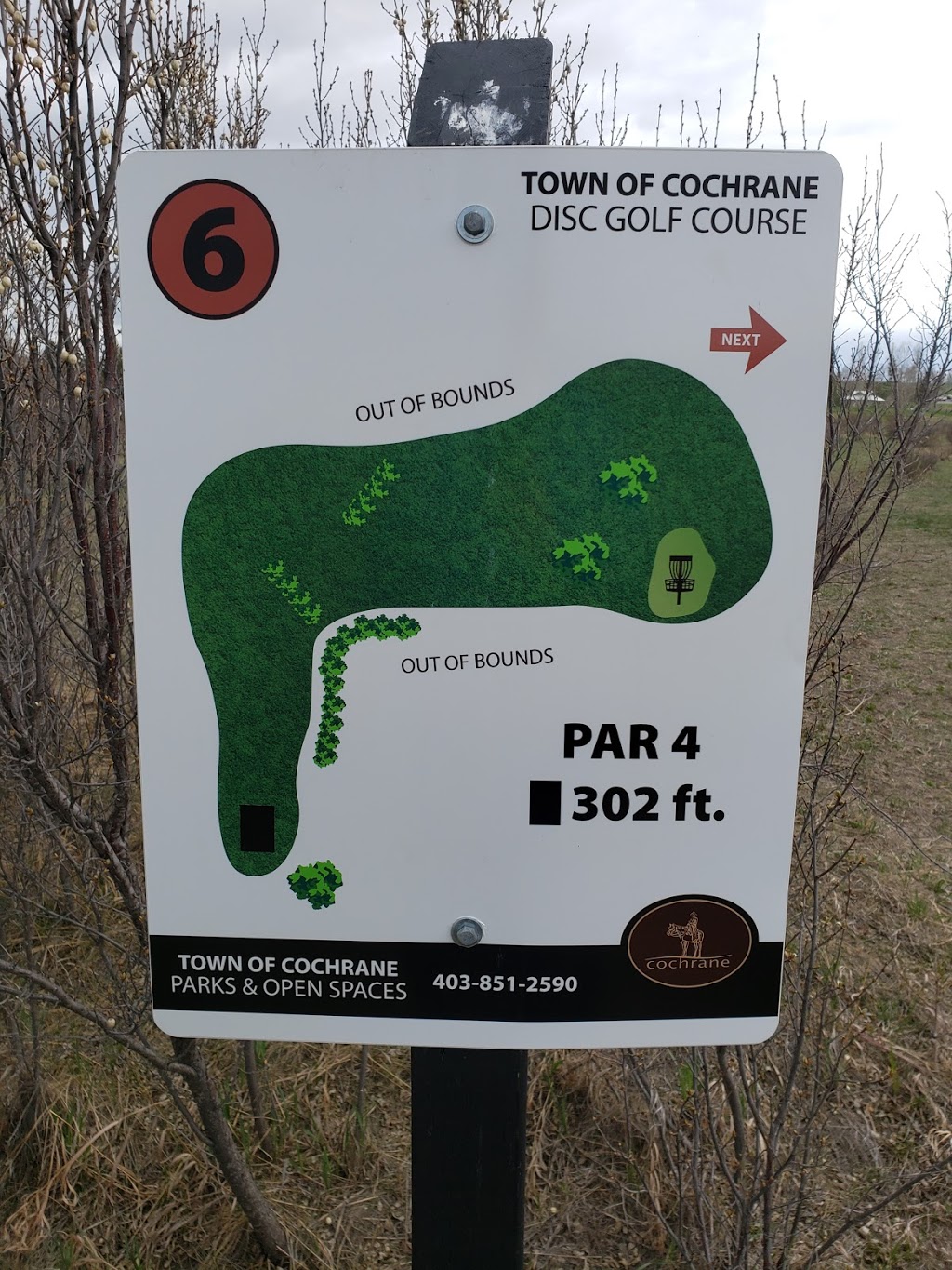 Town of Cochrane Disc Golf Course | 68 Glenhill Pl, Cochrane, AB T4C 1H1, Canada | Phone: (403) 851-2590