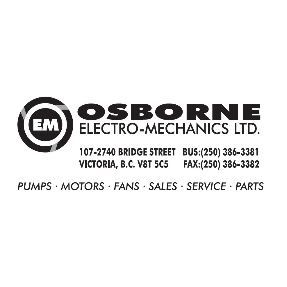 Osborne Electro-Mechanics Ltd | 2740 Bridge St #107, Victoria, BC V8T 5C5, Canada | Phone: (250) 386-3381