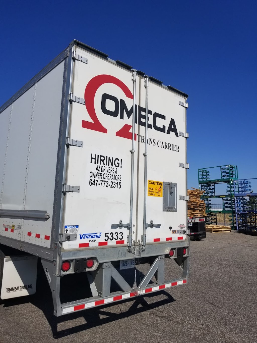 Omega Trans Carrier | 115 Elmbank Trail, Kitchener, ON N2R 0H1, Canada | Phone: (647) 773-2315