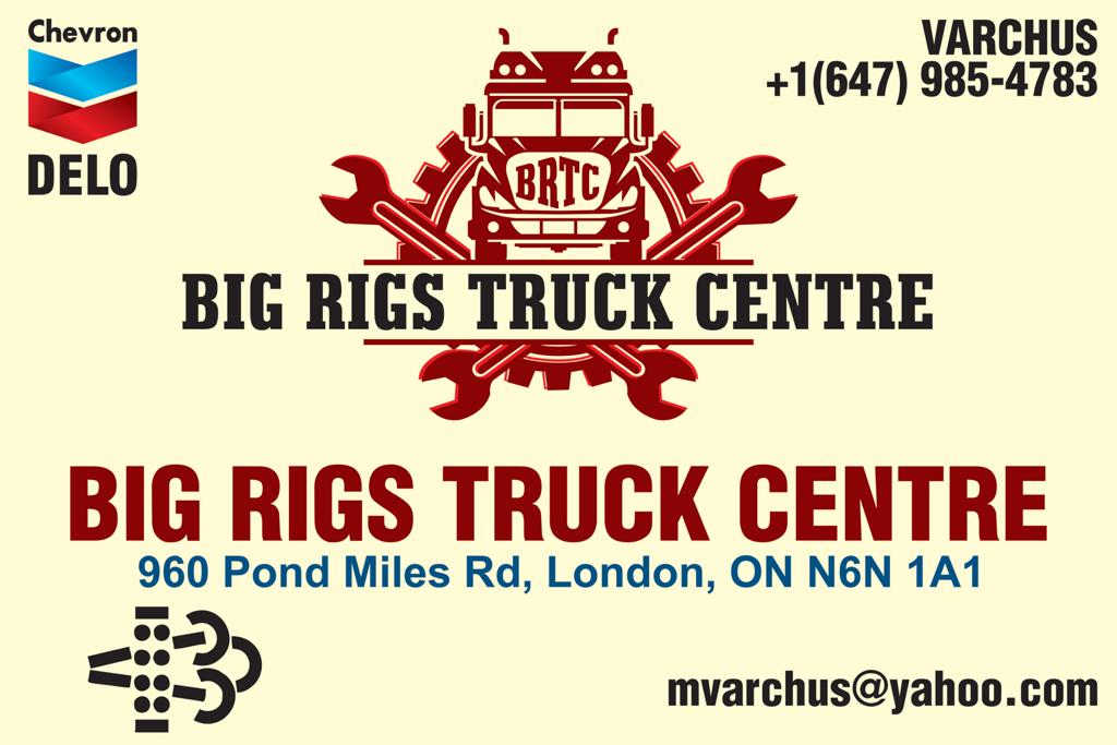 Big Rigs Truck Centre | 960 Pond Mills Rd Unit # G, London, ON N6N 1A1, Canada | Phone: (647) 985-4783