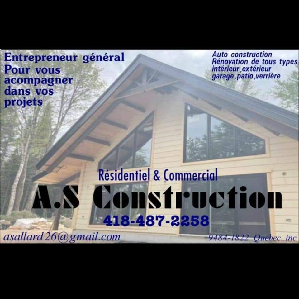 A.S construction | 3150 Rang Melançon, Alma, QC G8B 5V3, Canada | Phone: (418) 487-2258