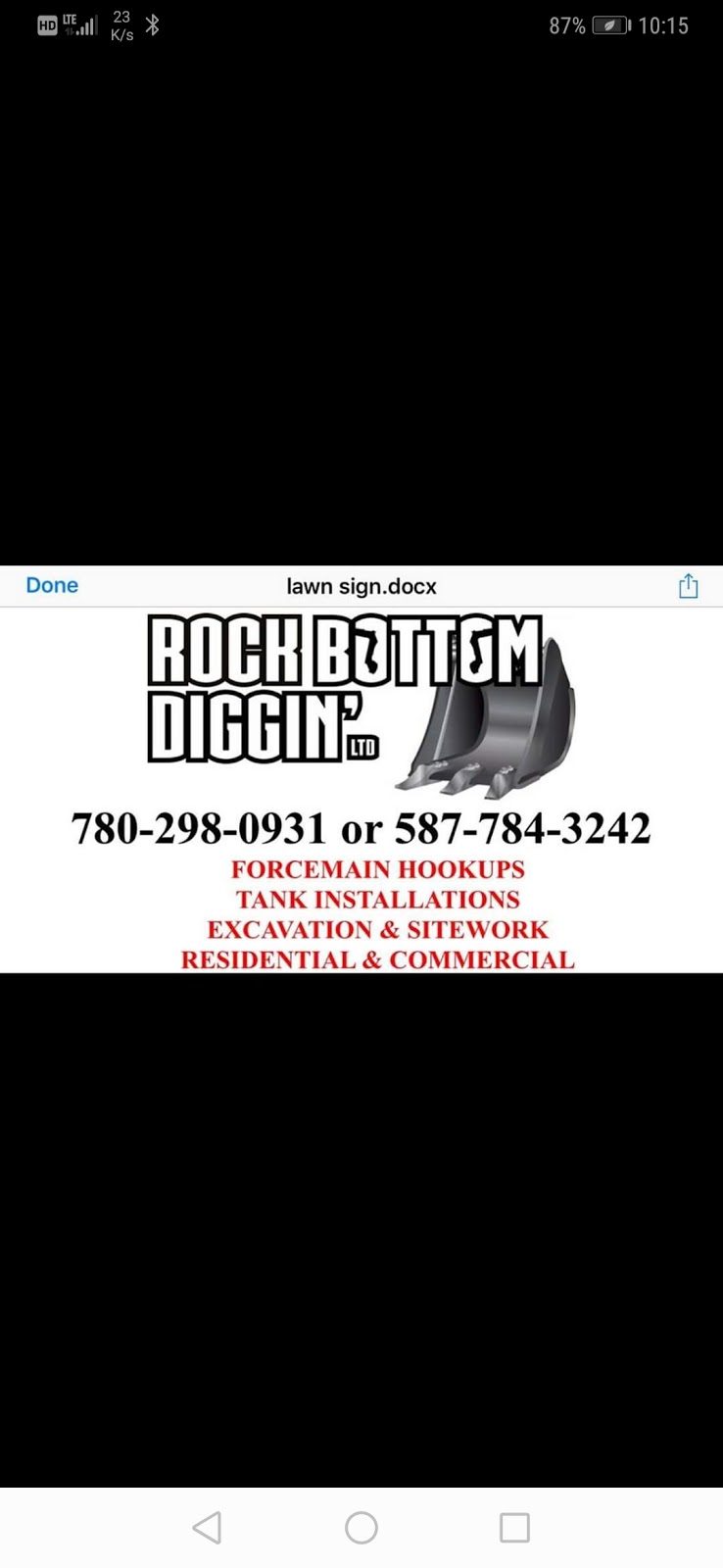 Rock Bottom Diggin LTD | 66 Whitehall Rd, Parkland County, AB T7Y 0E4, Canada | Phone: (780) 298-0931