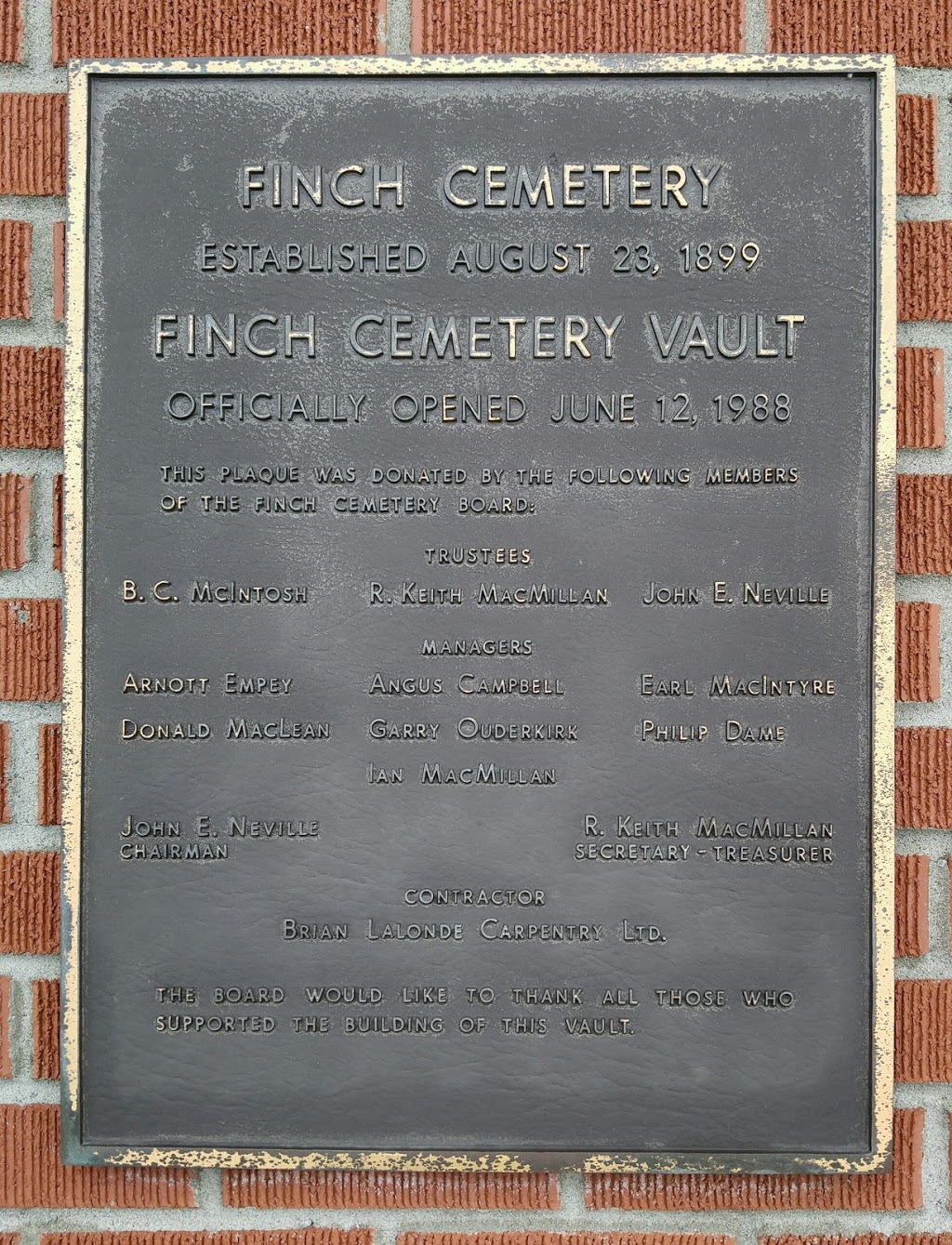 Finch Community Cemetery | North Stormont, ON K0C 1K0, Canada