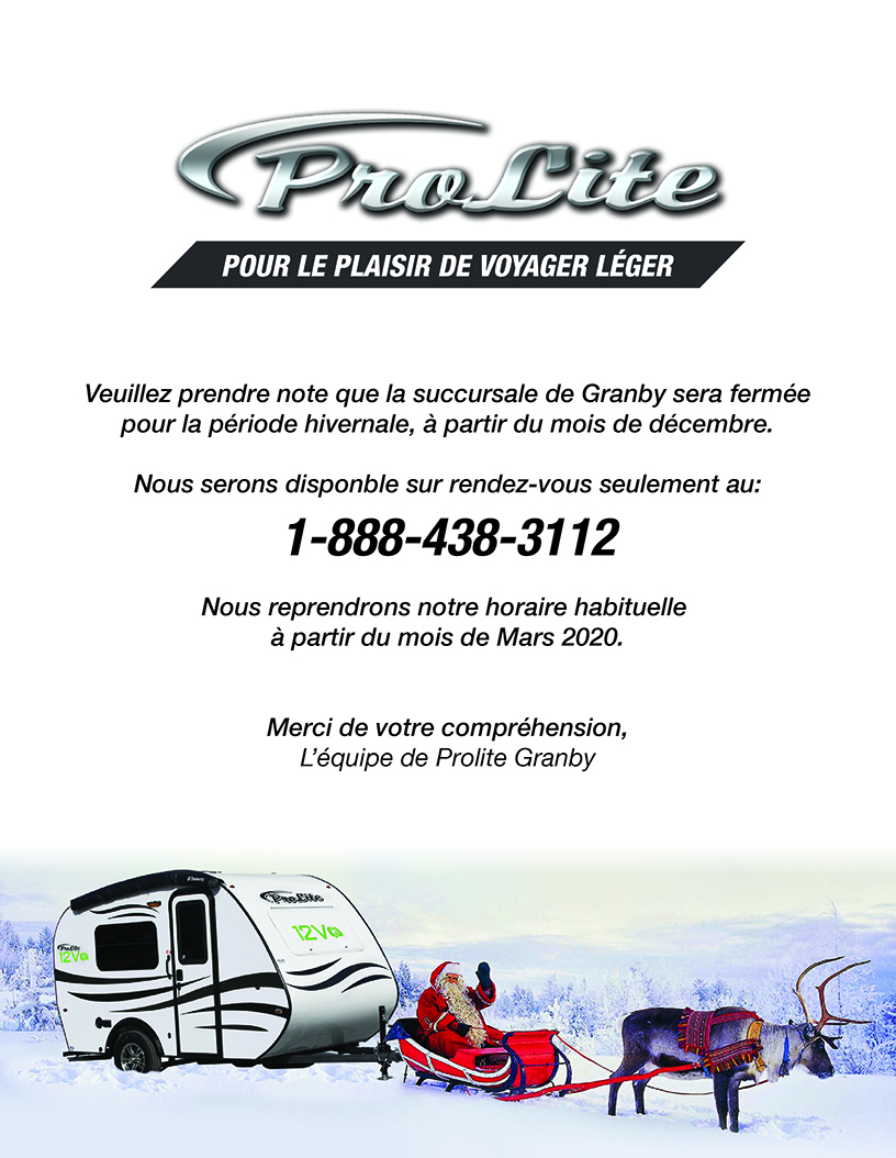 Roulottes Prolite Granby (Distribution) | 1360 Rue Denison O, Granby, QC J2J 0L8, Canada | Phone: (888) 994-3010