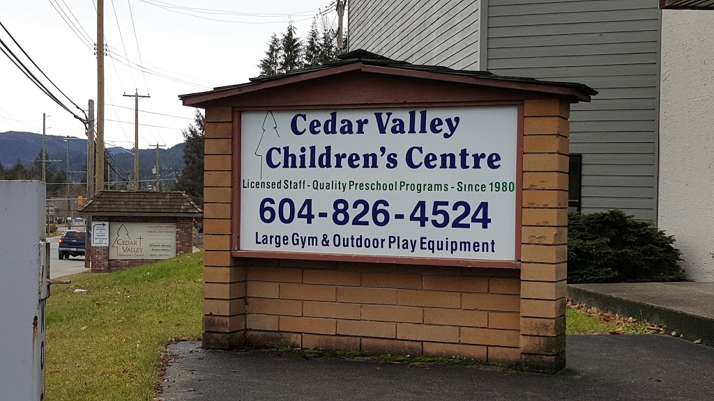 Cedar Valley Childrens Centre | 32860 Cherry Ave, Mission, BC V2V 2T9, Canada | Phone: (604) 826-4524