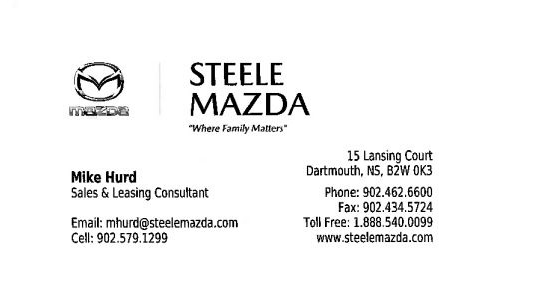 Mike Hurd at Steele Mazda | 15 Lansing Ct, Dartmouth, NS B2W 0K3, Canada | Phone: (902) 579-1299