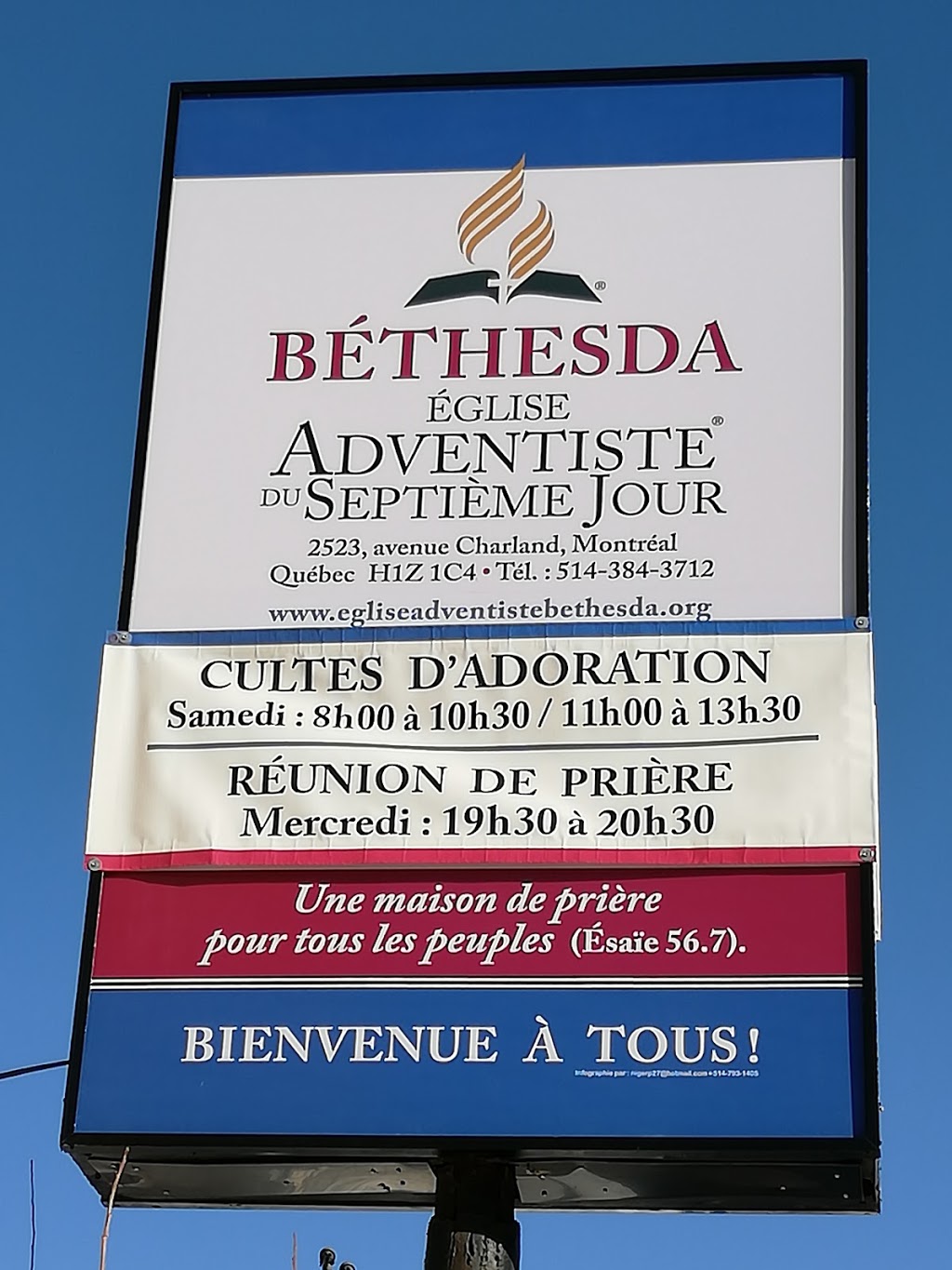 Adventist Church of the Seventh Day Bethesda | 2523 Avenue Charland, Montréal, QC H1Z 1C4, Canada | Phone: (514) 384-3712
