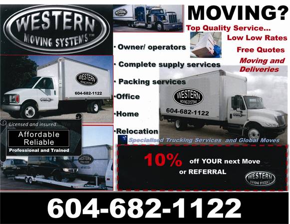 Western Moving Systems | 262 Esplanade E #3, North Vancouver, BC V7L 1A3, Canada | Phone: (604) 682-1122