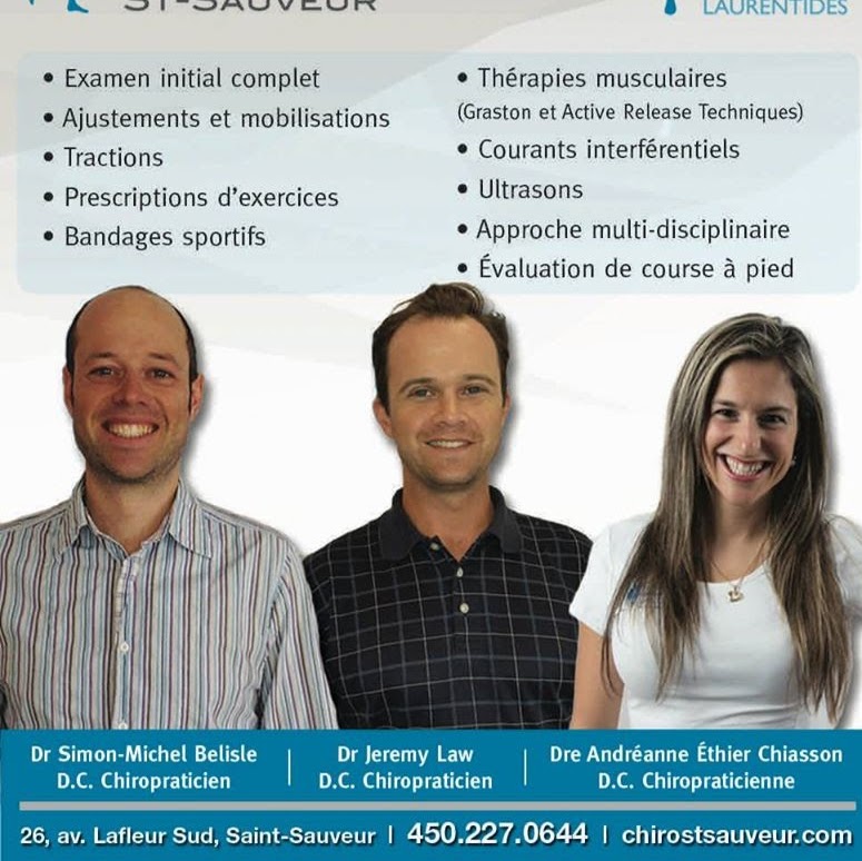 Clinique chiropratique St-Sauveur | 26 Avenue Lafleur S, Saint-Sauveur, QC J0R 1R0, Canada | Phone: (450) 227-0644