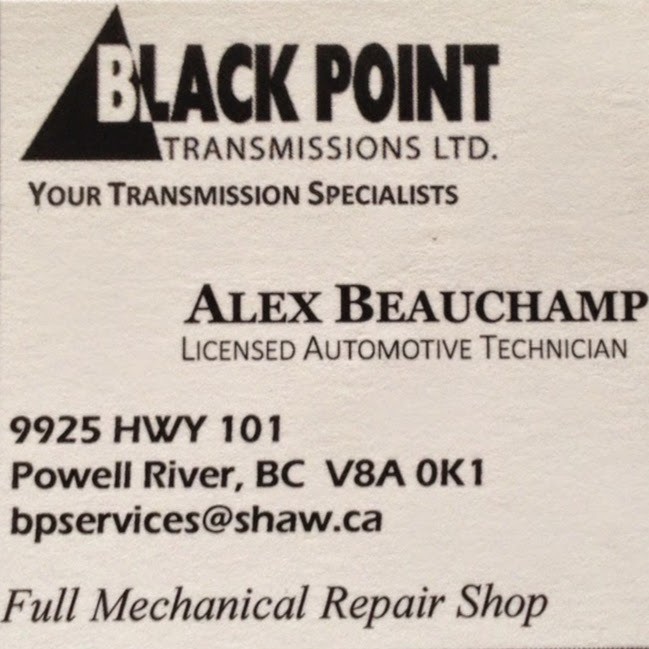 Black Point Transmissions Ltd | 9925 BC-101, Powell River, BC V8A 0K1, Canada | Phone: (604) 487-9602