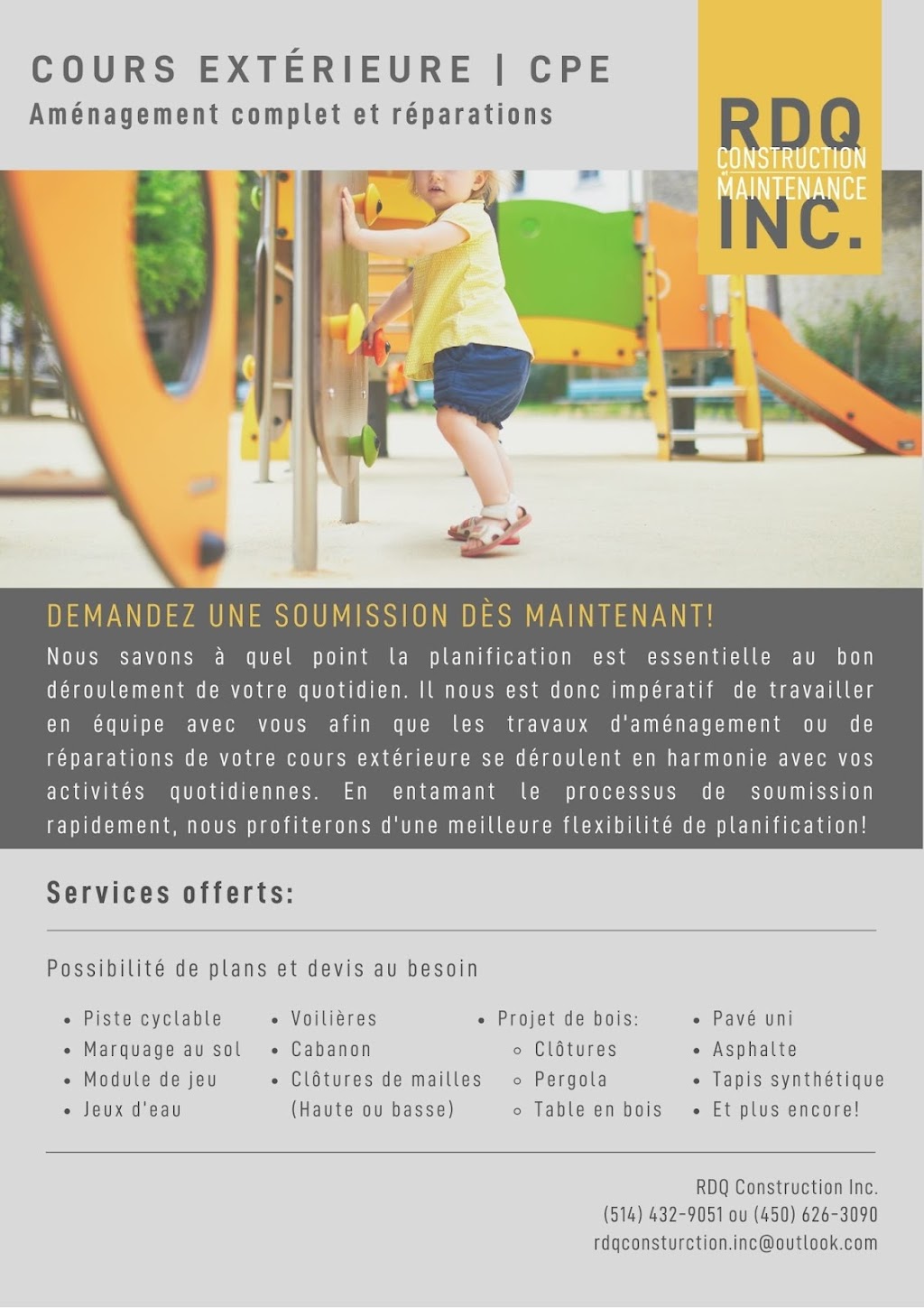 RDQ Construction Inc. | 1599 Chem. du Ruisseau N, Saint-Mathieu-de-Beloeil, QC J3G 2C9, Canada | Phone: (514) 432-9051