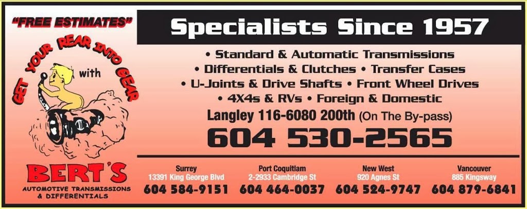 Berts Automotive Transmissions | 1-5965 200 St, Langley City, BC V3A 1N2, Canada | Phone: (604) 530-2565