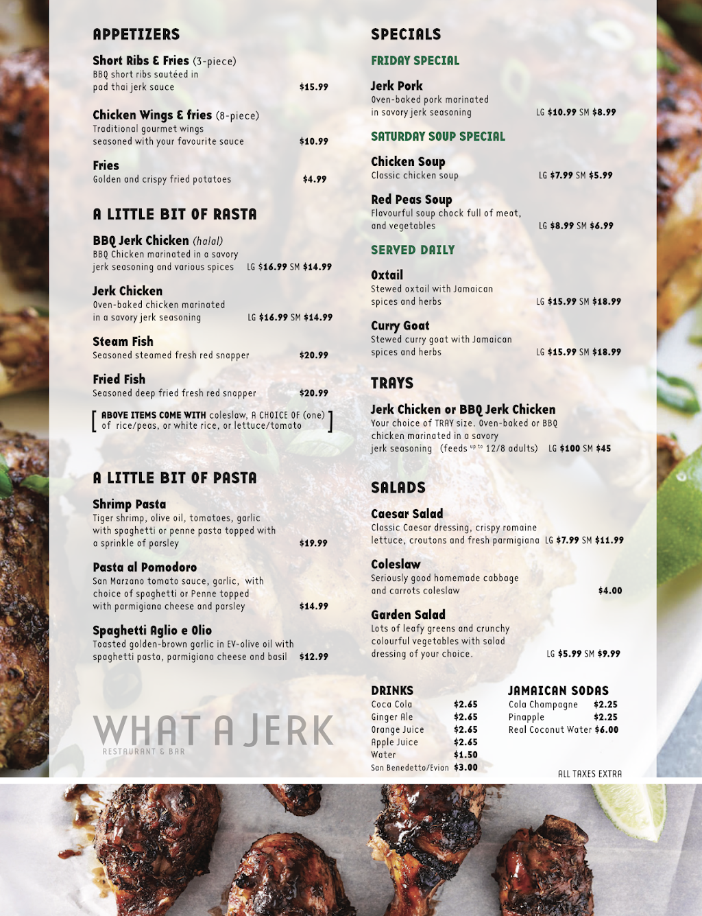 What A Jerk Restaurant And Bar | 7694 Islington Ave, Woodbridge, ON L4L 1W3, Canada | Phone: (905) 605-8882