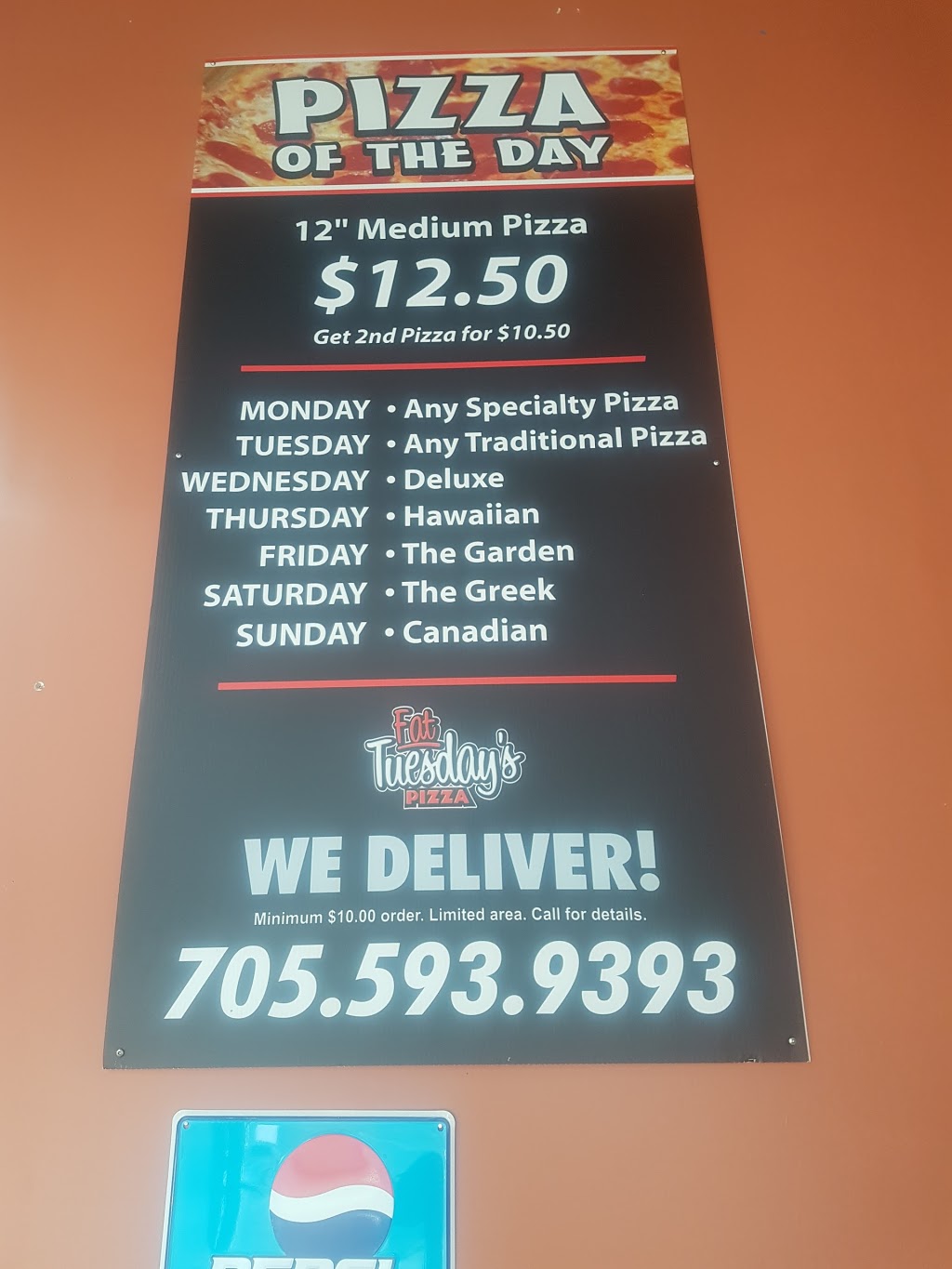 Fat Tuesdays Pizza | 3481 Falconbridge Hwy, Garson, ON P3L 1S4, Canada | Phone: (705) 593-9393